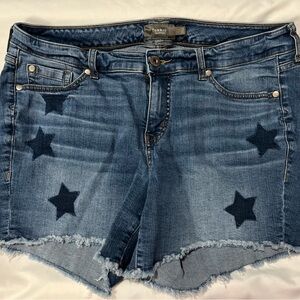 Torrid Star Print Denim Shorts size 14